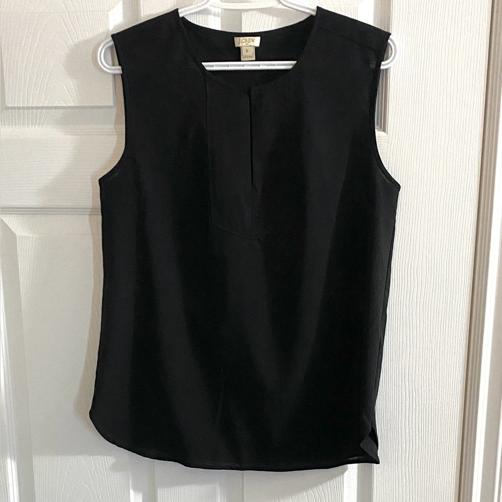 J. Crew Classic Black Sleeveless Blouse